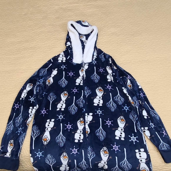 Disney Frozen 2 Olaf hooded pajama onesie size L - Picture 4 of 7